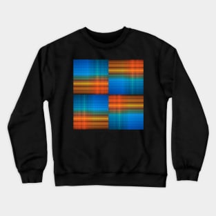 Fine blue, green and ocher plaid pattern Crewneck Sweatshirt